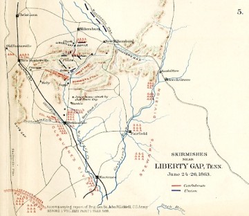 Skirmishes Near Liberty Gap,Tenn., June 24-26, 1863, plate 32, map 5 (see footnote 1)